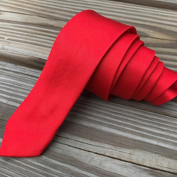 Lot of 3 Ties Men Fashion Tie Red Black White Slim - Picture 6 of 6